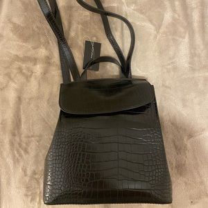 French connection faux leather backpack